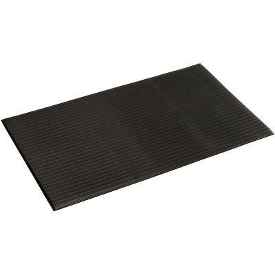 Apache Mills Soft Foot™ Ribbed Surface Mat 3/8" Thick 2' x Up to 60' Black