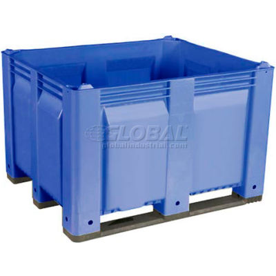 Décennie M40SBL1 palette conteneur solide mur 48 x 40 x 31 côté Long coureurs bleu capacité de 1500 Lb