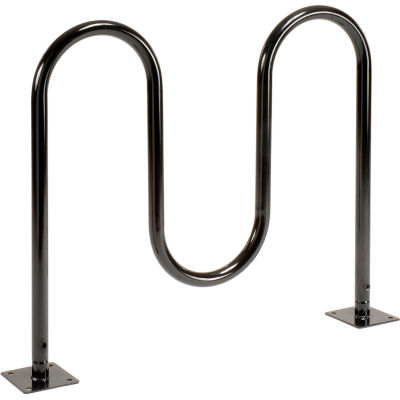 Global Industrial™ 5-Bike Wave Bike Rack, Black, Flange Mount