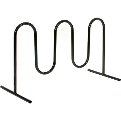 Global Industrial™ 7-Bike Wave Bike Rack, Noir, Debout libre