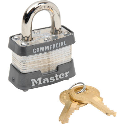 Master Lock® no. 3KA cadenas à clé - Anse de 3/4 po - Clé identique - Qté par paquet : 6