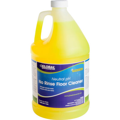 Global Industrial™ Neutral pH No Rinse Floor Cleaner, bouteille de 1 gallons, 4 / étui