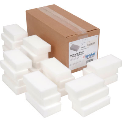 Global Industrial™ Awesome Erasing Sponge, Blanc, 2,5 » x 4,75 » - Caisse de 24 éponges