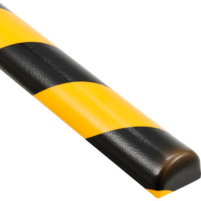 Global Industrial™ Surface Bumper Guard, Type C, 39-3/8"L, noir/jaune