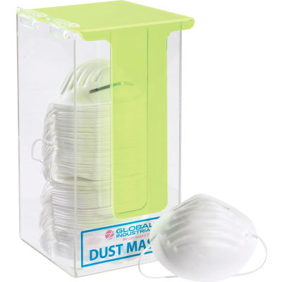 Global Industrial™ Acrylic Safety PPE Dispenser, Dust Mask Dispenser With Cover, GLADM1