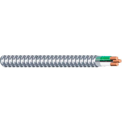 Southwire 68581821 10/2 AWG, THHN/THWN Aluminum Metal Clad Cable, Black/White/Green, 25 Ft - Pkg Qty 5