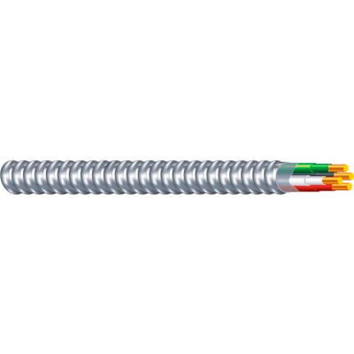 Southwire 68583423 12/3 AWG, THHN Black/White/Red/Green Aluminum MC, 100 ft