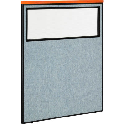 Interion® Deluxe Bureau cloison panneau avec fenêtre partielle, 48-1/4" W x 61-1/2" H, bleu