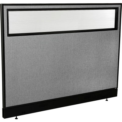 Partition Raceway Interion® Office Partition Panel with Partial Window & Raceway, 60-1/4 ...
