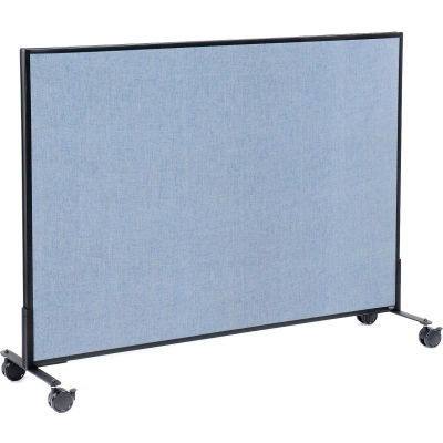 Interion® Mobile Office Partition Panel, 60-1/4"W x 45"H, Bleu