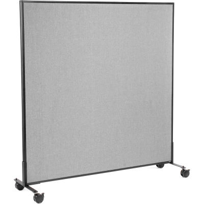 Interion® Mobile Office Partition Panel, 60-1/4"W x 63"H, Gray