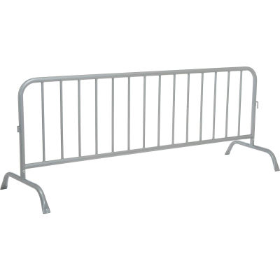 Barrière mondiale de contrôle des foules en acier industriel™ 102'L x 40"H x 1-5/8 » P, Gris