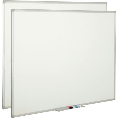 Global Industrial™ Melamine Dry Erase Whiteboard - 48 x 36 - Recto-verso - Paquet de 2