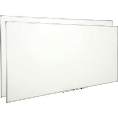 Global Industrial™ Melamine Dry Erase Whiteboard - 4' x 8' - Recto-verso - Paquet de 2