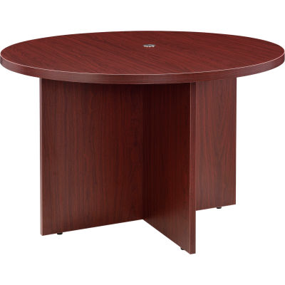 Interion 42 Round Conference Table Mahogany 695822mh Globalindustrial Ca 42 Round Conference Table Mahogany, 42 Round Meeting Table