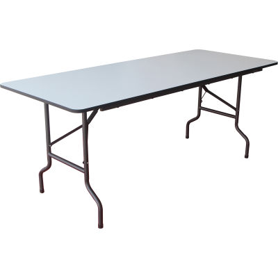 Table pliante en bois Interion®, 60"L x 30"L, Gris