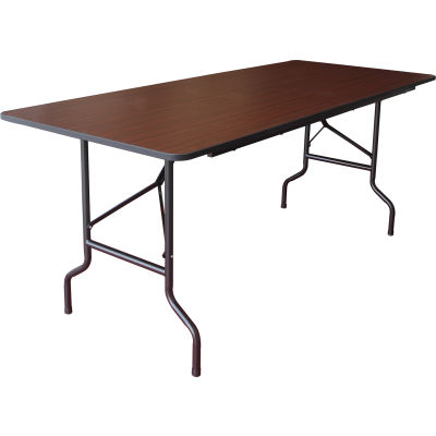 Table pliante en bois Interion®, 72"L x 30"L, Acajou
