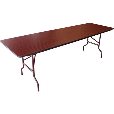 Table pliante en bois Interion®, 96"L x 30"L, Acajou