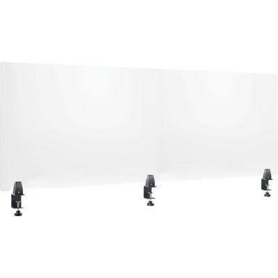Interion® Séparateur de bureau clair monté, 60"W x 24"H