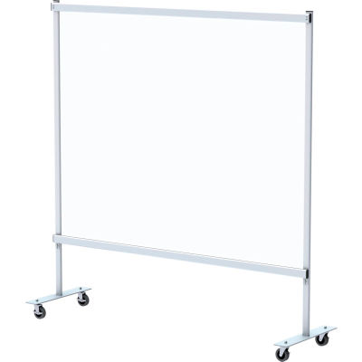 Global Industrial Clear Mobile Divider, Vinyl, 60"W x 60"H