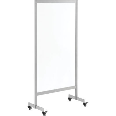 Global Industrial™ Clear Mobile Divider, Acrylique, 30"L x 60"H