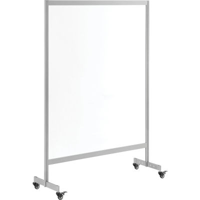 Global Industrial™ Clear Mobile Divider, Acrylique, 43"L x 60"H