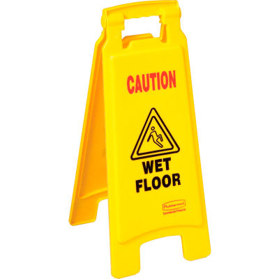 Panneau pour plancher Rubbermaid® 6112-77, 2 faces, « Caution Wet Floor »