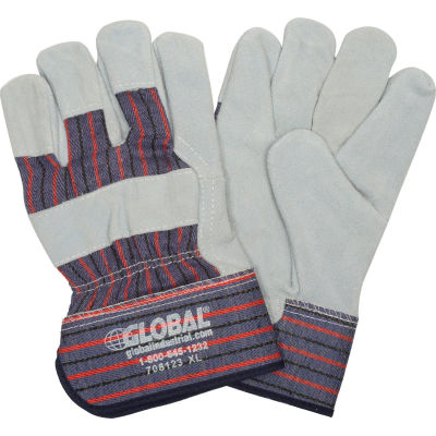 Global Industrial™ Gants de sécurité en cuir avec manchette de sécurité 2-1/2", X-Large, 1 paires - Qté par paquet : 12