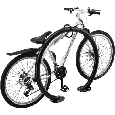 Global Industrial™ Circle Bike Rack, 2 Bike Capacity, Flange Mount, Noir
