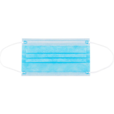 Disposable 3-Ply Face Mask, Adult Size, Individually Packed, 50/Box