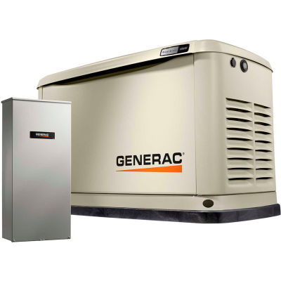 Generac® 7172 - 10/9 kW 120/240V 1 Générateur de veille refroidi à l'air de phase, NG/LP, Enclosure en aluminium