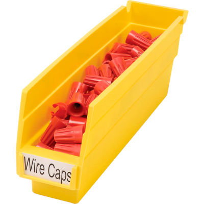 Akro-Mils Plastic Nesting Storage Shelf Bin 30110 - 2-3/4"W x 11-5/8"D x 4"H Yellow - Pkg Qty 24