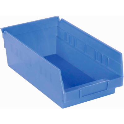 Akro-Mils Plastique Nesting Storage Shelf Bin 30130 - 6-5/8 po L x 11-5/8 po L x 4 po H Bleu - Qté par paquet : 12