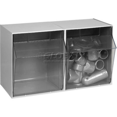 Astuce de quantique sur stockage Bin QTB302 - 2 compartiments gris