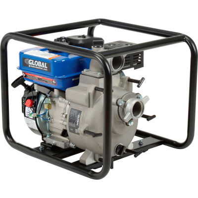 Global Industrial® GTP50A Portable Gasoline Trash Pump 2” Intake/Outlet 7HP