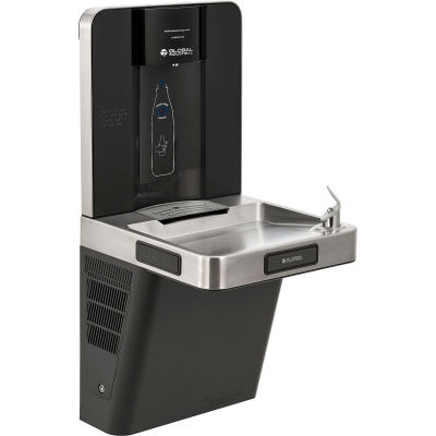 Refrigerated Drinking Fountain with Bottle Filler, Filtered, by Global Industrial