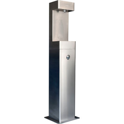 Global Industrial™ Outdoor Piédestal Bottle Filling Station, Acier inoxydable
