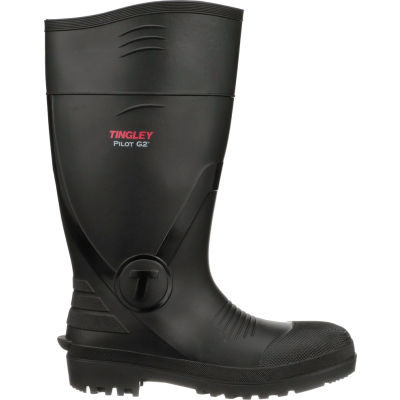Tingley® Pilot G2 Knee Boot, Plain Toe, 15"H, Taille 10, Noir