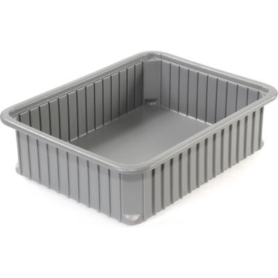 Dandux Modular Dividable Plastic Tote Box, 22"L x 17"W x 6"H
