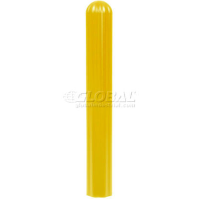 Eagle Bollard nervuré Post Sleeve 6" jaune, 1730-YL