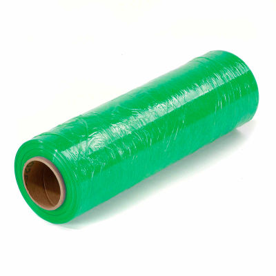 Western Plastic Stretch Wrap, soufflé, calibre 80, 18"Wx1500'L, vert clair - Qté par paquet : 4
