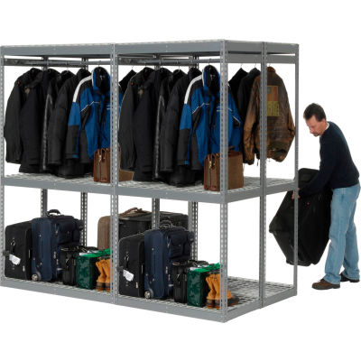 Global Industrial™ Boltless Luggage Garment Double Rack - 96 po l x 48 po P x 84 po H