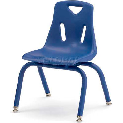 Chaise en plastique Jonti-Craft® Berries® avec la poudre enduite de jambes - 16" ht - Ensemble de 6 - Bleu