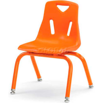 Chaise en plastique Jonti-Craft® Berries® avec la poudre enduite de jambes - 10" ht - Orange