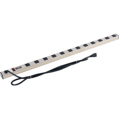 Global Industrial™ Surge Protected Power Strip, 12 points de vente, 15A, 1500 Joules, 6' Cord