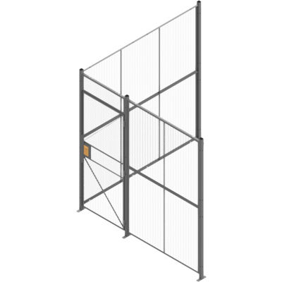 RapidWire™ cage de fil soudée à 2 côtés W/ 3' Porte à charnières, sans plafond 8' 4 » x 8' 6 » x 8' 5-1/4"H