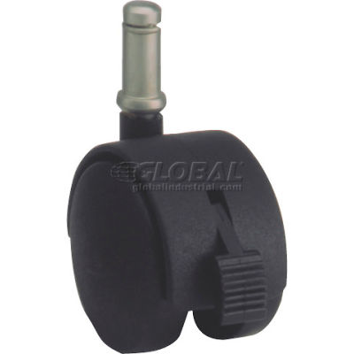 Algood Dual Disc Series Chair Caster with Nylon Locking Wheel 03T4-050-437SX7/8-B - Stem Type E