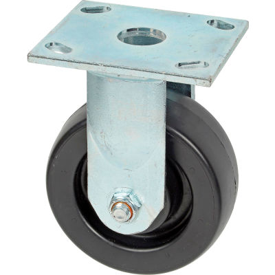 Faultless Rigid Plate Caster 3461S-5 5" Polyolefin Wheel