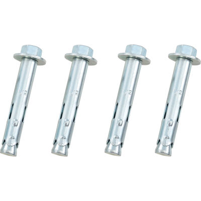 Global Industrial™ 1/2 » x 3 » Sleeve Anchor, Set Of 4