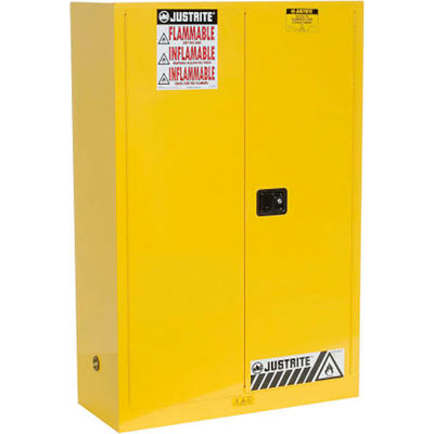 Armoire Justrite pour produits inflammables avec porte double à fermeture manuelle, 45 gallon(s)